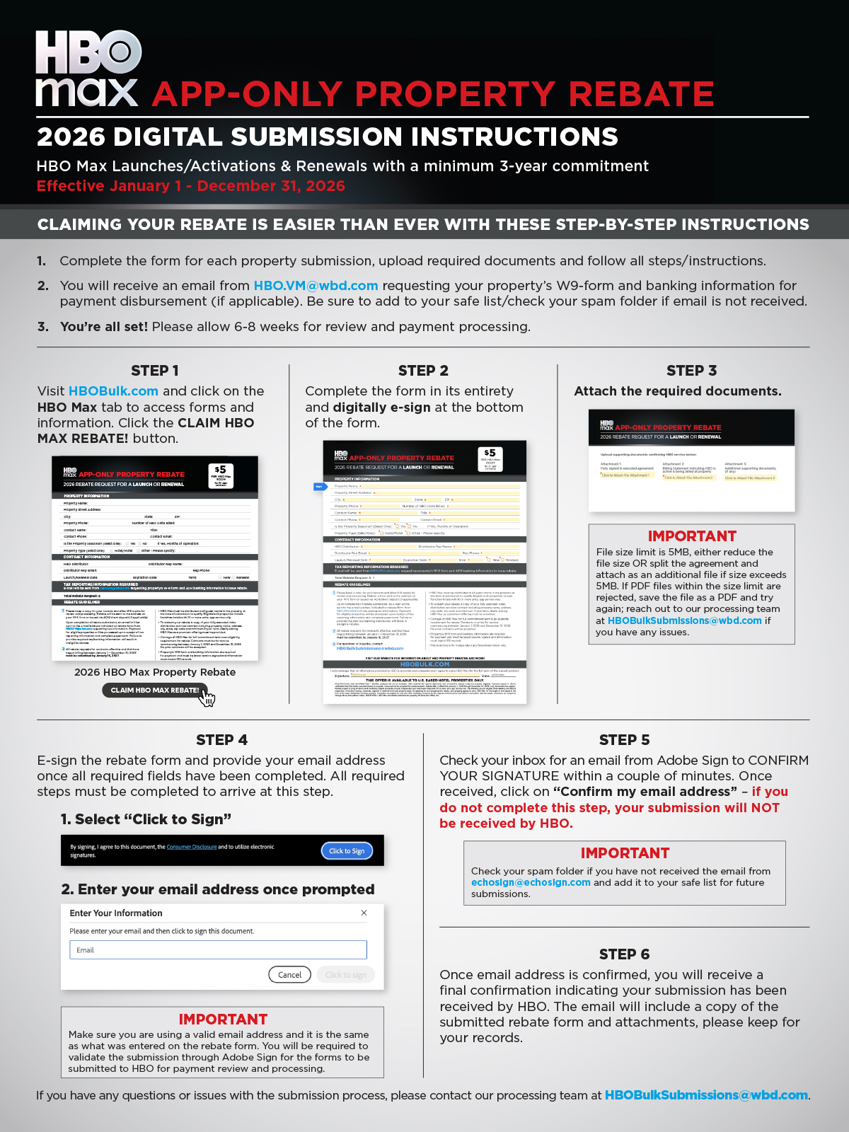 HBO Max App Only Rebate Submission Instructions